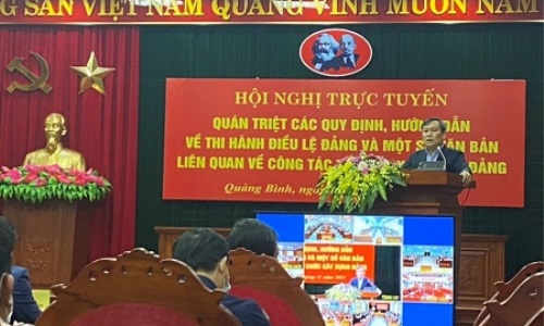 Quảng Bình tổ chức quán triệt các quy định, hướng dẫn về thi hành Điều lệ Đảng